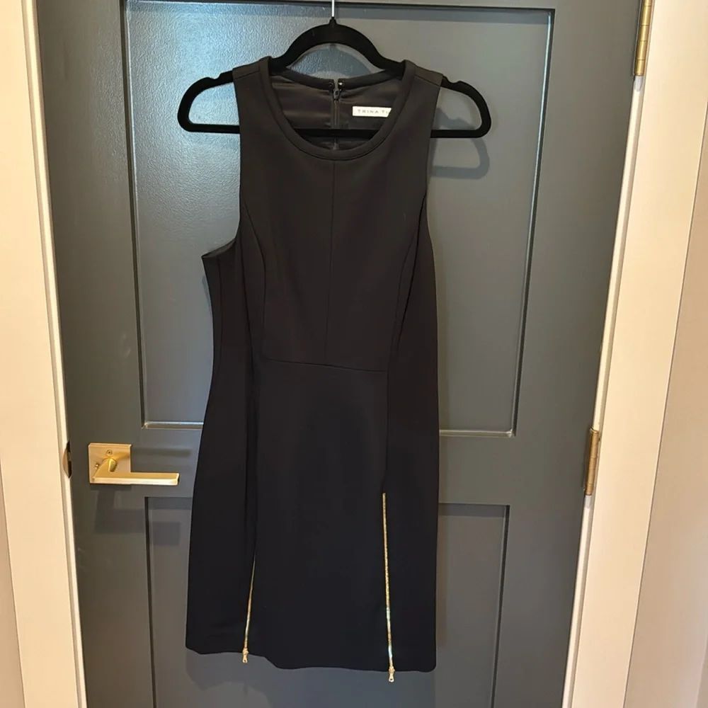 Trina Turk Black Midi Dress-Worn Twice Size 8